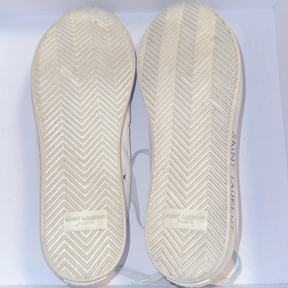 Saint Laurent Malibu Sneakers In Smooth Leather Sz 40 - Picture 9 of 13